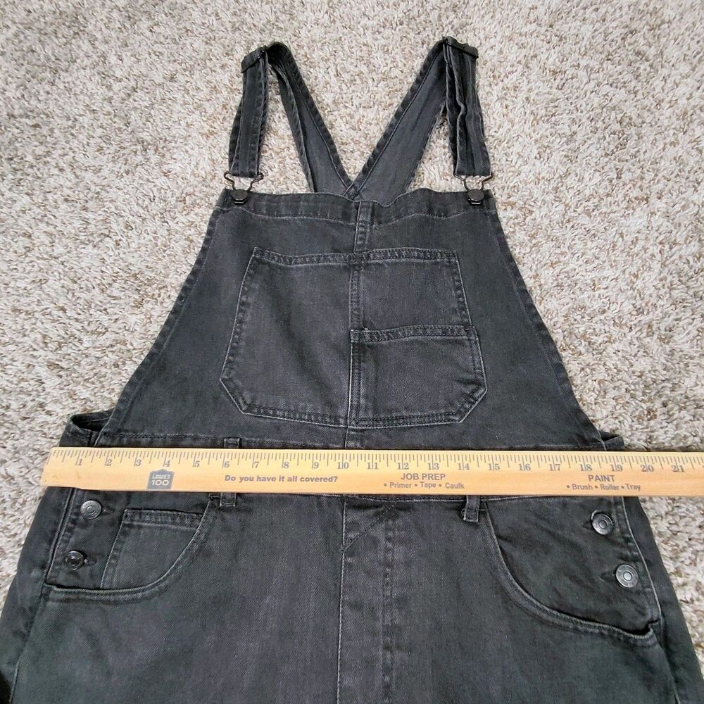Free People We The Free Ziggy Denim Overalls Womens XL Black Jean Boho - Picture 3 of 7